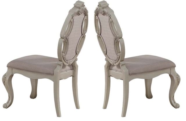 ACME Furniture Ragenardus 2-Piece Antique White Side Chairs