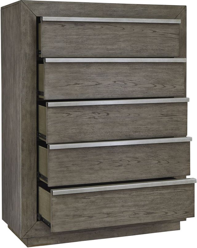 Benchcraft® Anibecca Weathered Gray Chest of Drawers-1