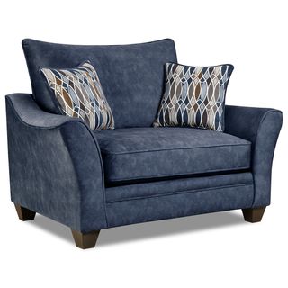American Furniture Manufacturing Athena Navy Chair and a Half