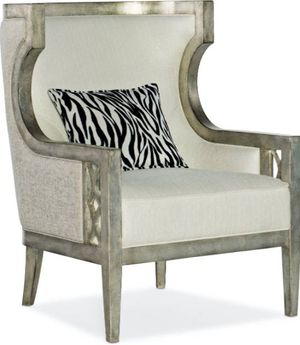 Hooker® Furniture Sanctuary 2 Celestial Ice/Jewel/Sequins Pearl Debutant Wing Chair