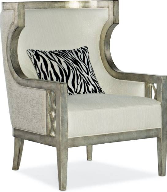 Hooker® Furniture Sanctuary 2 Celestial Ice/Jewel/Sequins Pearl Debutant Wing Chair-0