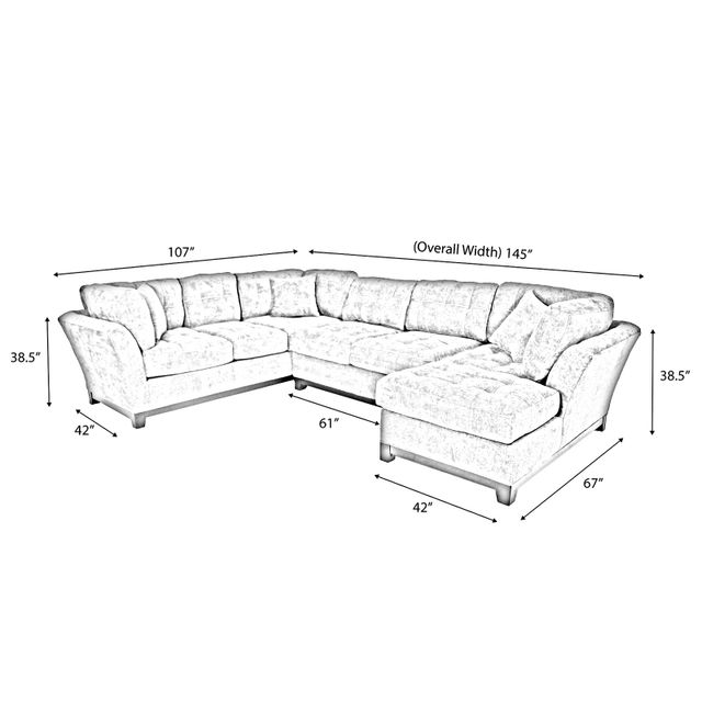 Corinthian Furniture Loxley Right Side Facing Chaise Sectional-2