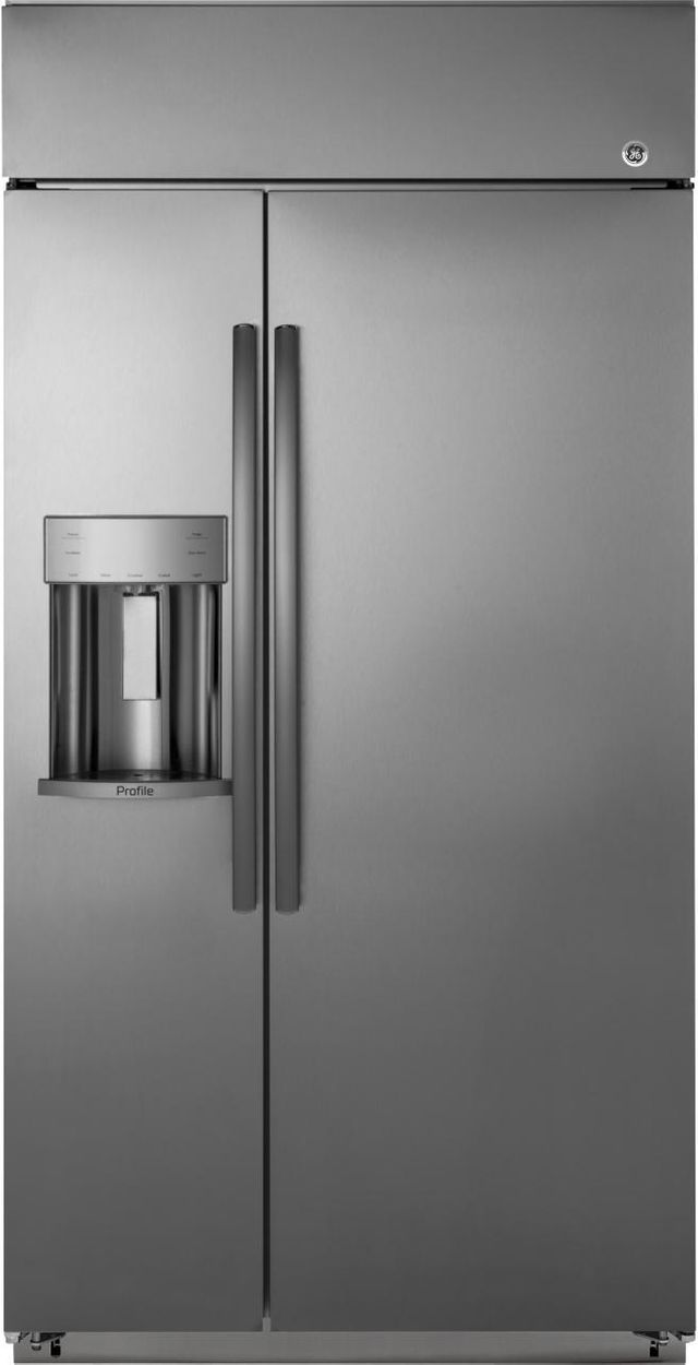 GE® Profile™ 28.69 Cu. Ft. Stainless Steel Built In Side-by-Side Refrigerator 0
