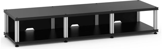 Salamander Designs® Synergy Triple 10 AV Cabinet-Black/Aluminum