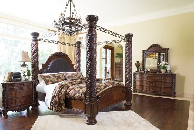 Millennium® By Ashley® North Shore Dark Brown California King Canopy Bed-2