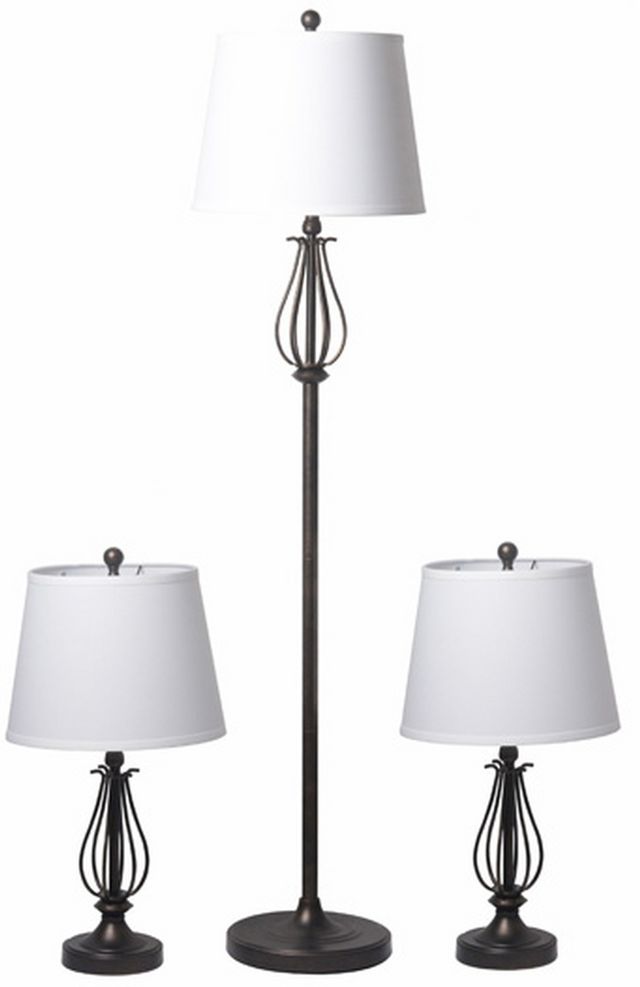 Signature Design by Ashley® Brycestone 3-Piece Bronze Lamp Set-0