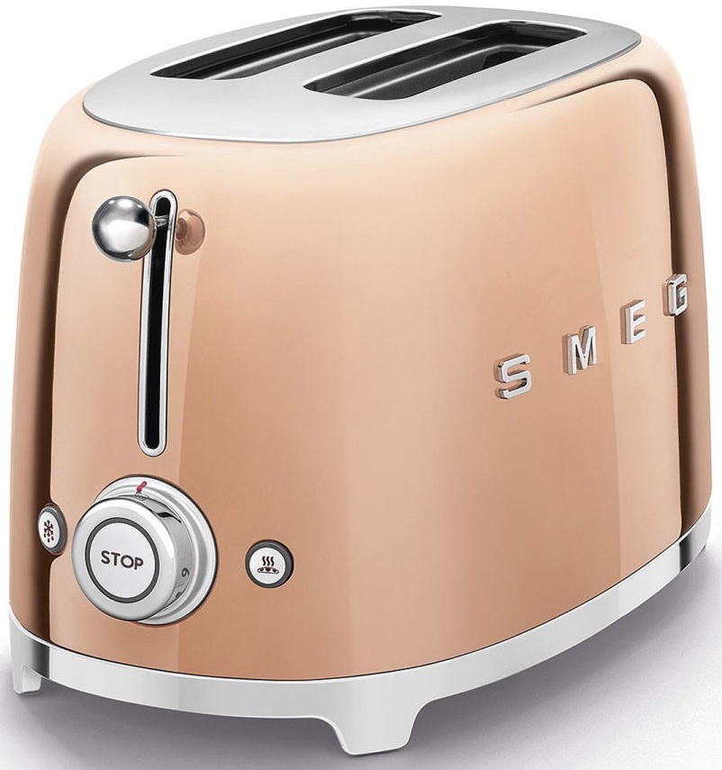 smeg rose gold appliances