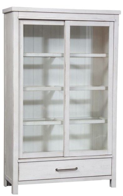 Liberty Furniture Modern Farmhouse White Display Cabinet-1