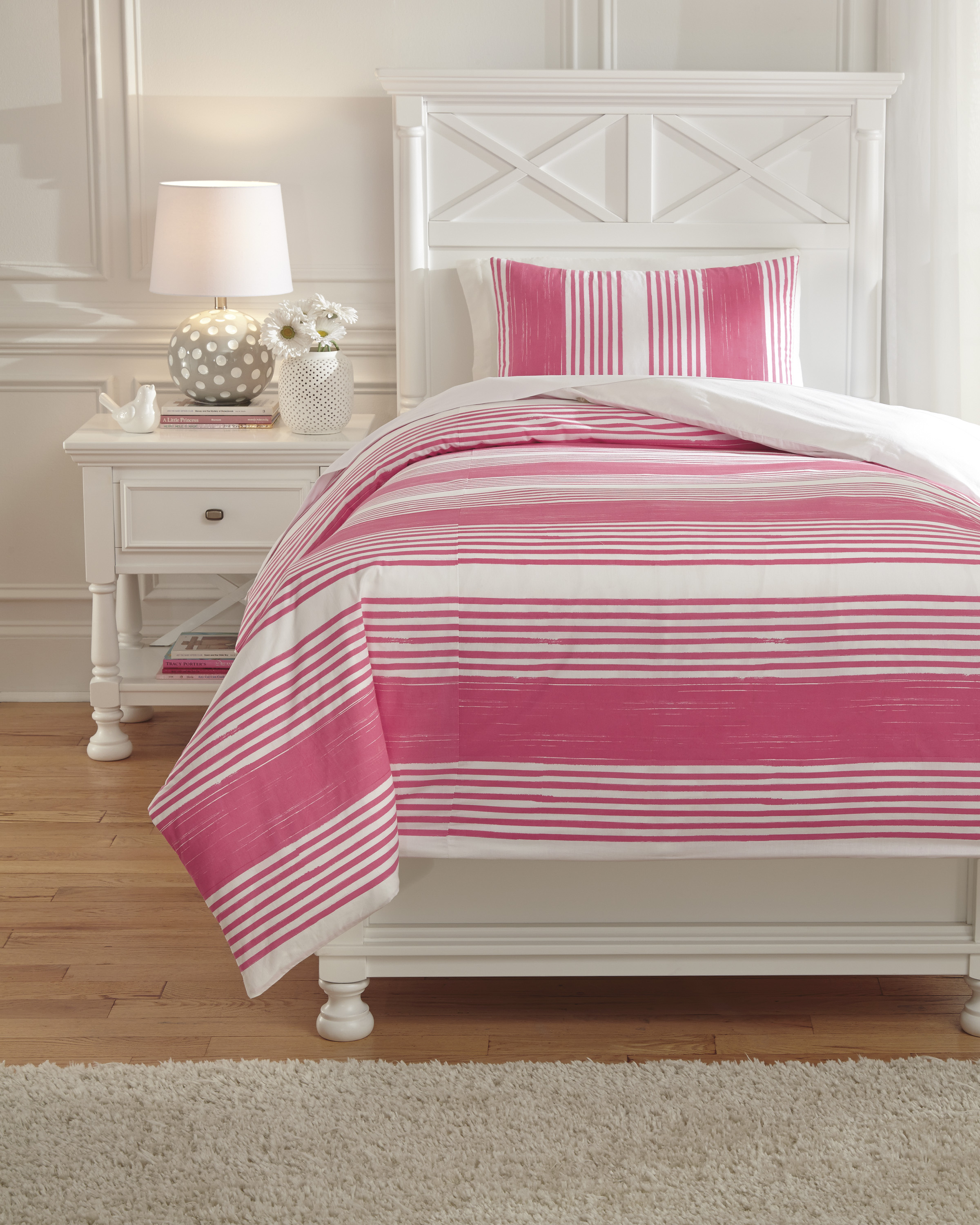 Signature Design by Ashley® Taries Pink Full Duvet Cover Set