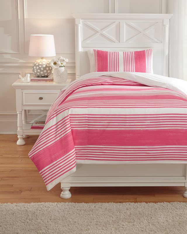 Signature Design by Ashley® Taries Pink Full Duvet Cover Set-0
