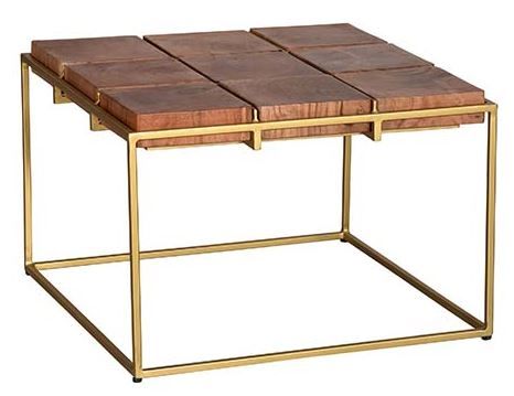 Progressive® Furniture Layover Iron Gold and Natural Bunching Table-0