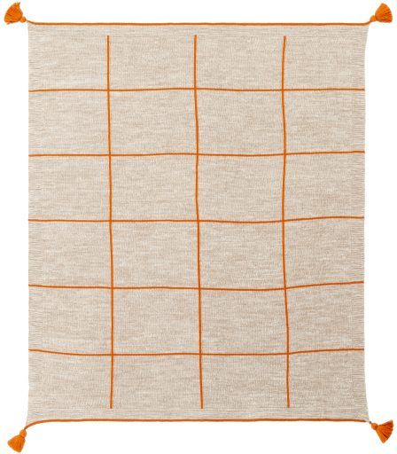 Surya Fleck Burnt Orange And Camel 50" x 60" Throw Blanket 1