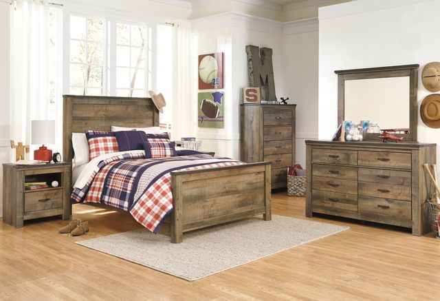 Signature Design by Ashley® Trinell 3 Piece Rustic Brown Full Bedroom Set-0