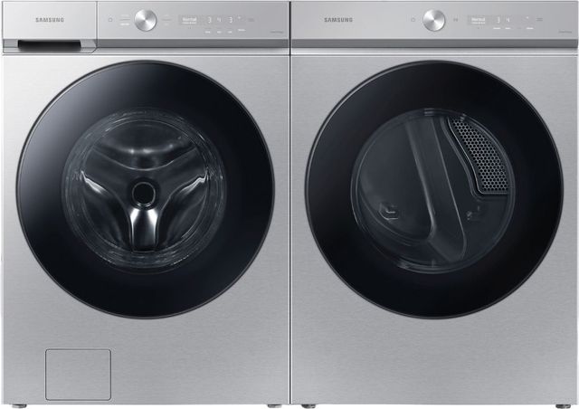Samsung Bespoke 8700 Series Silver Steel Front Load Laundry Pair