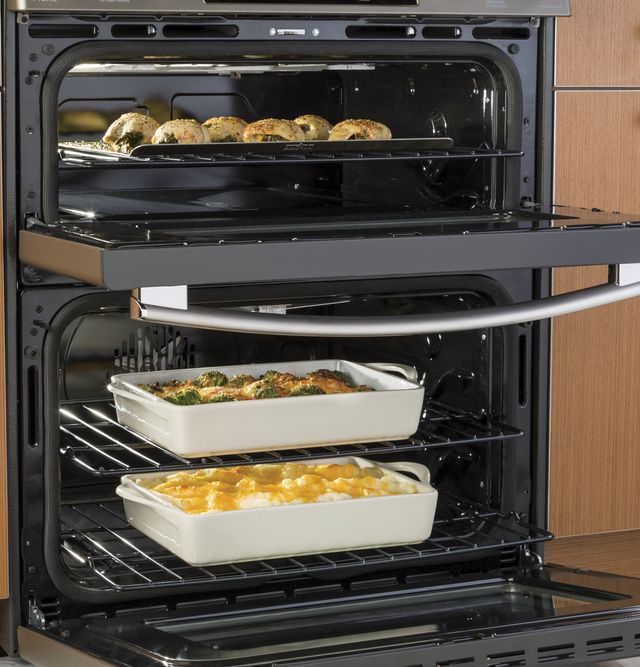 GE Profile™ 30" Stainless Steel Slide-In Front Control Gas Double Oven Convection Range 12