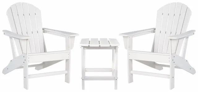 Signature Design by Ashley® Sundown 3-Piece White Outdoor Seating Chair Set