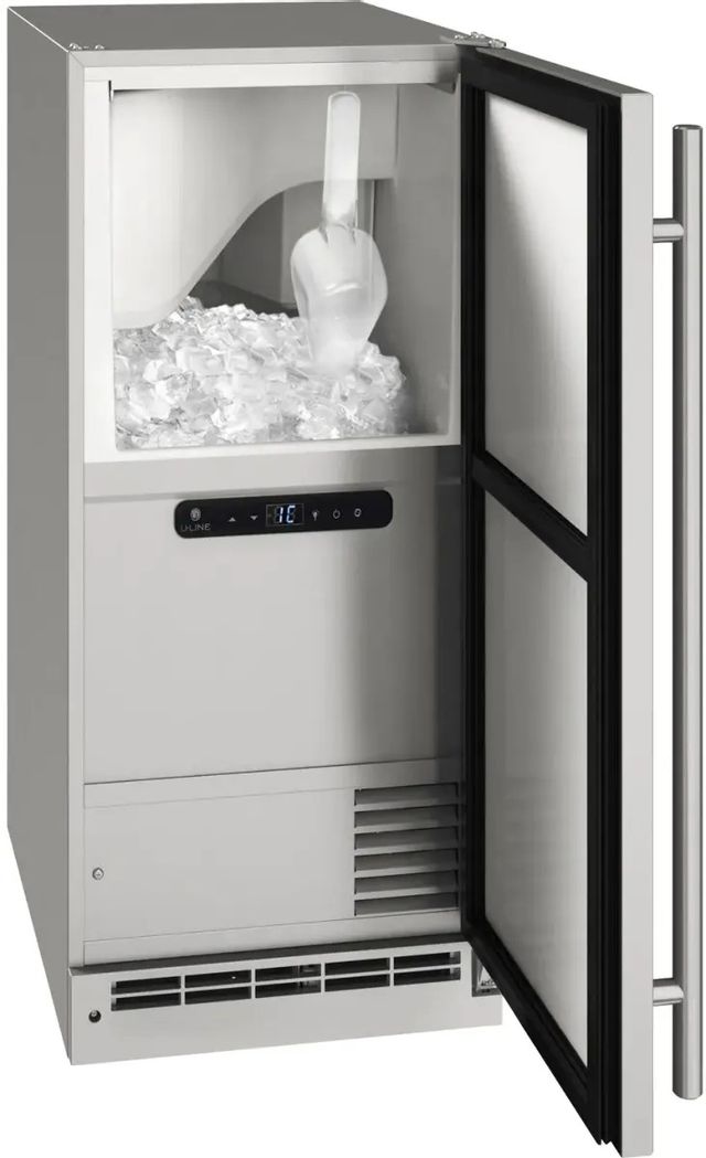 U-Line® Outdoor 15" Stainless Solid Ice Maker 1