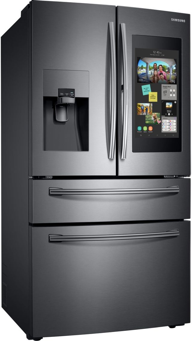 Samsung 28 Cu. Ft. Capacity 4-Door French Door Refrigerator-Fingerprint Resistant Black Stainless Steel-RF28NHEDBSG 2