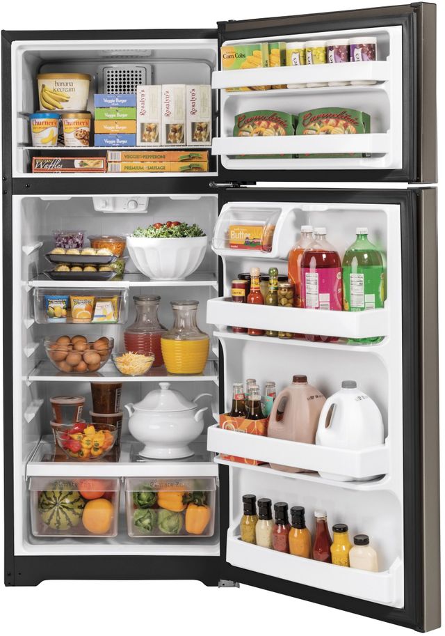 GE® 17.5 Cu. Ft. Slate Top Freezer Refrigerator-GTE18GMNRES-2