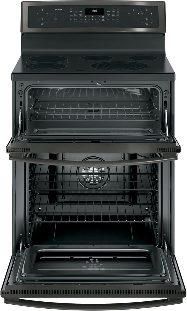 GE Profile™ 29.88" Black Stainless Steel Free Standing Double Oven Electric Range-1