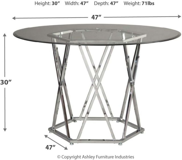 Signature Design by Ashley® Madanere Chrome Dining Room Table 1