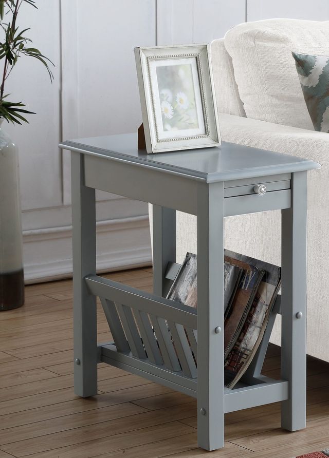 Tennessee Enterprises Inc. Gray Chairside Table