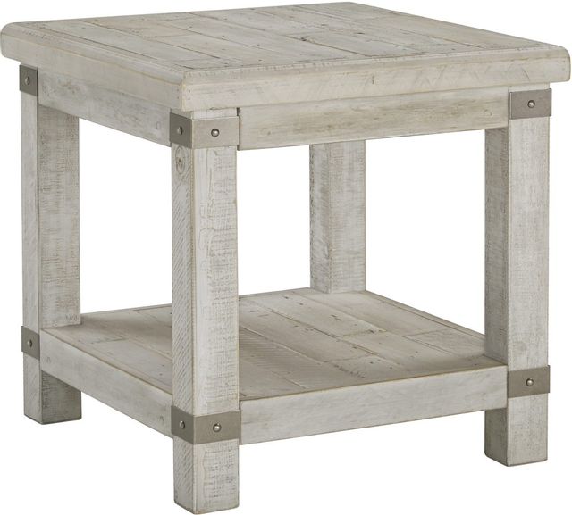 Signature Design by Ashley® Carynhurst White Wash Gray End Table 0