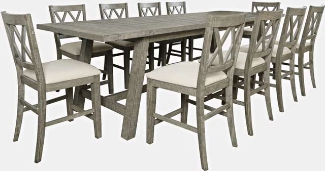 Jofran Inc. Telluride Driftwood Trestle Counter Table 5