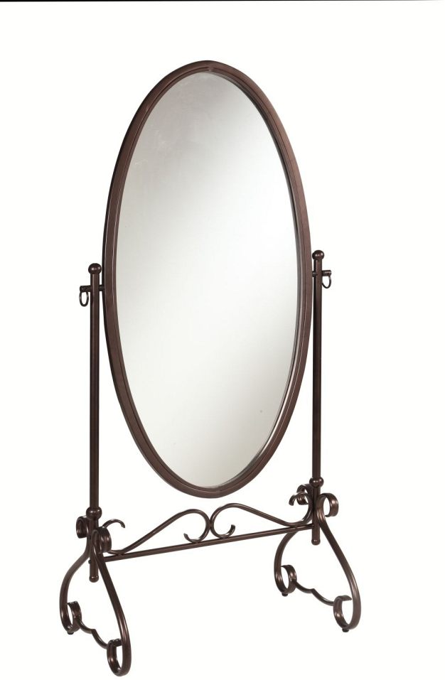 Linon Clarisse Antique Brown Metal Mirror