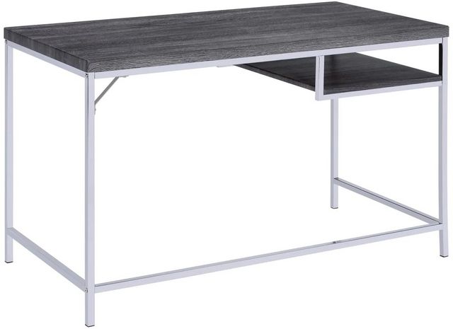 Coaster® Kravitz Chrome/Weathered Gray Computer Desk-1