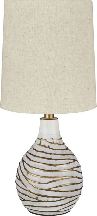 Signature Design by Ashley® Aleela White/Gold Metal Table Lamp