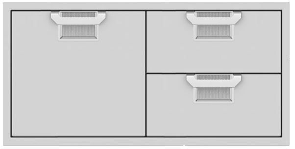 Aspire By Hestan AESDR Series 42" Steeletto Double Drawer and Storage Door Combination 8