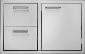 Viking® 5 Series 30" Stainless Steel Outdoor Double Drawer and Access Door Combo
