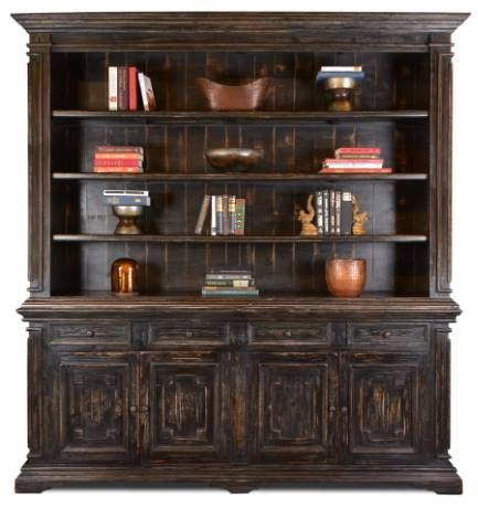 Old World 2-Pc Credenza with Hutch