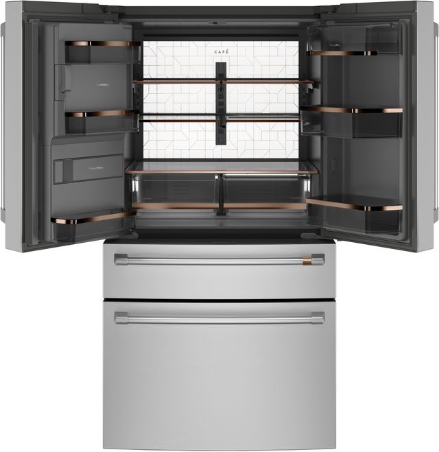 Café™ 27.6 Cu. Ft. Stainless Steel 4-Door French Door Refrigerator 1