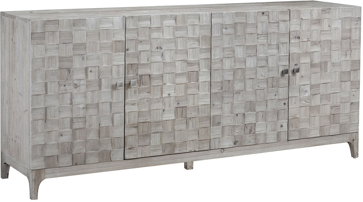 Dovetail Furniture Rowell Mega Gray White Sideboard
