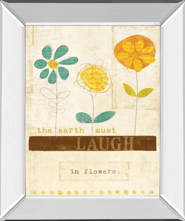 Classy Art Laugh In Flowers By Mollie B Mirror Mirror Framed Wall Art ...