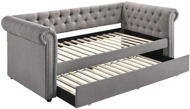 Crown Mark All Ellie Gray Upholstered Day Bed-1
