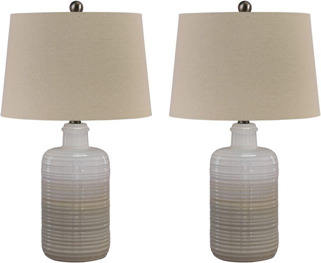 Signature Design by Ashley® Marnina Set of 2 Taupe Table Lamps