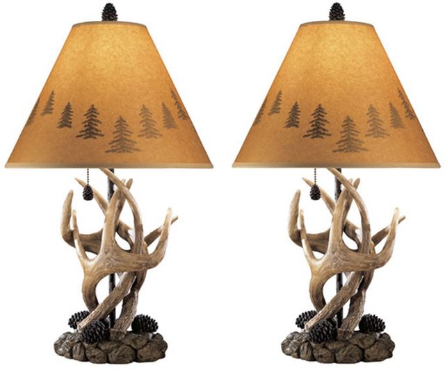 Signature Design by Ashley® Derek 2-Piece Brown Poly Table Lamps-0