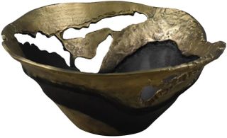 Crestview Collection Willow Black/Gold Medium Bowl