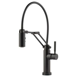 Brizo Solna Single Handle Articulating Kitchen Kitchen Faucet With Smart Touch Technology - Matte Black
