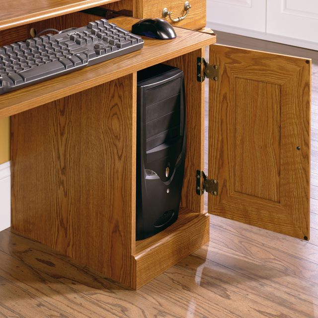 Sauder® Orchard Hills® Carolina Oak® Computer Desk with Hutch-3