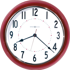 Howard Miller® Crimson Hall 22" Retro Red Wall Clock