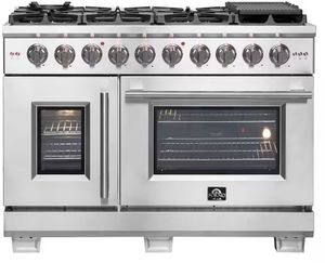 FORNO® Capriasca 48" Stainless Steel Pro Style Gas Range