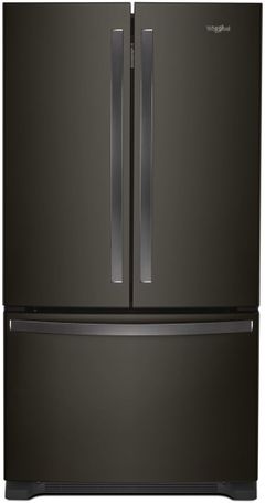 Réfrigérateur à portes françaises de 36 po Whirlpool® de 25.2 pi³ - Acier inoxydable noir résistant aux traces de doigts