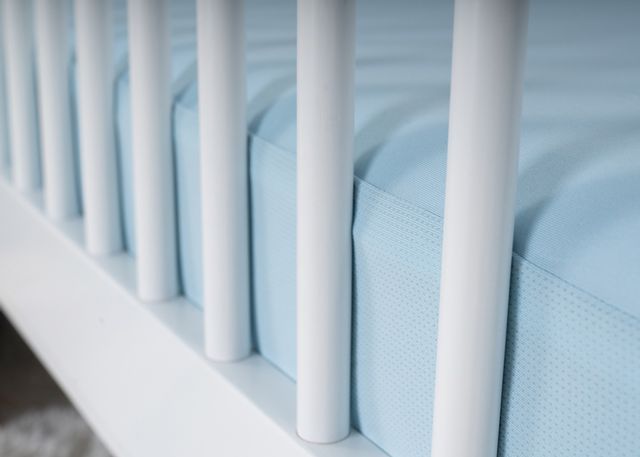 Bedgear® Dri-Tec® Performance Blue Crib Fitted Sheet-3