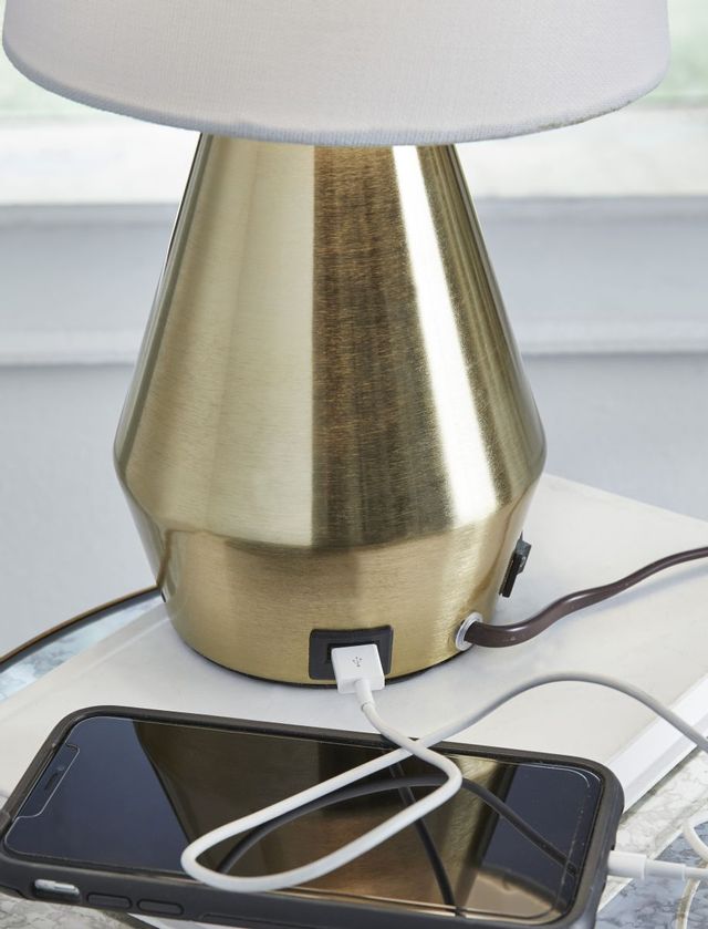 Signature Design by Ashley® Lanry Brass Metal Table Lamp-1
