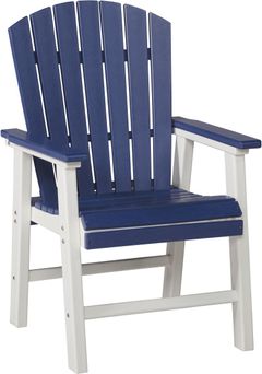 Signature Design by Ashley® Toretto Blue/White Outdoor Dining Arm Chair