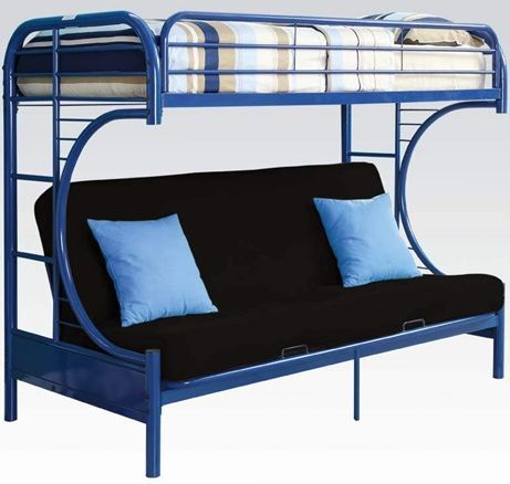 ACME Furniture Eclipse Blue Twin XL/Queen Futon Bunk Bed 1